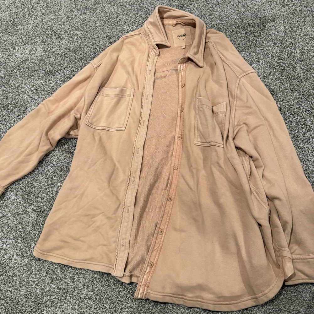 Aerie Light Brown Casual Shirt